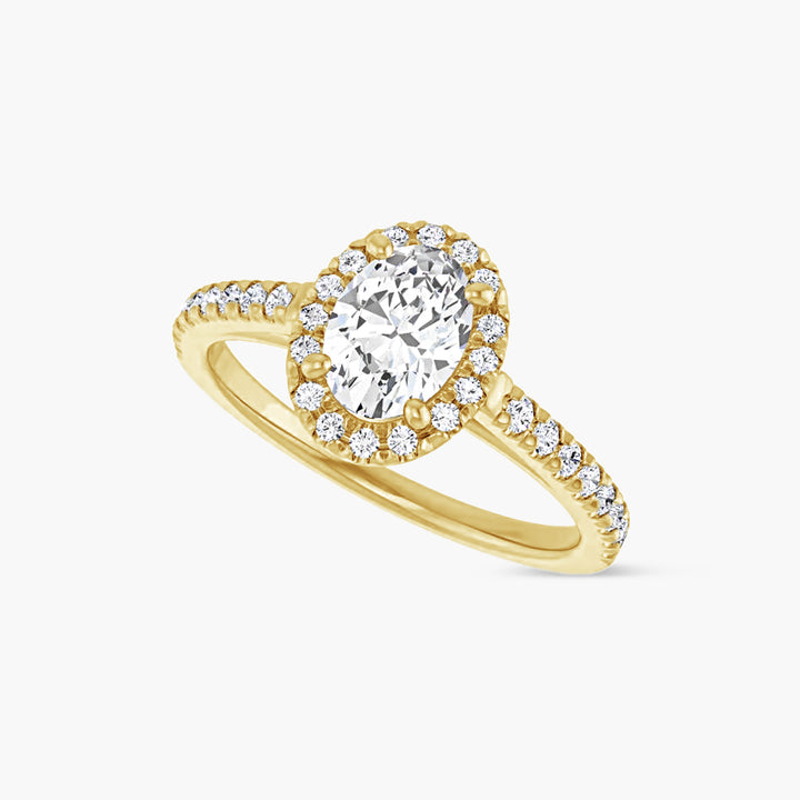 The Halo Brielle Oval Yellow Gold