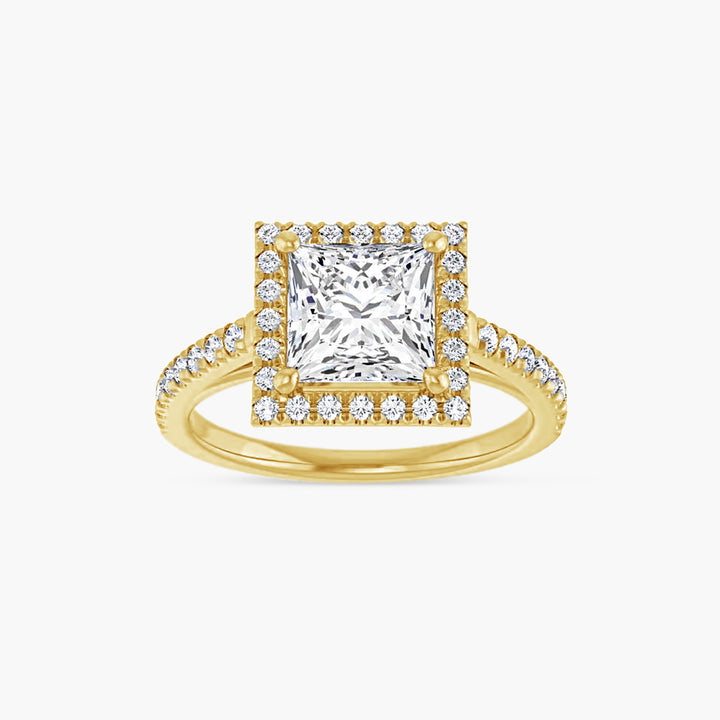 The Halo Brielle Square Yellow Gold