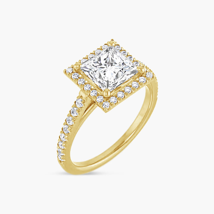 The Halo Brielle Square Yellow Gold
