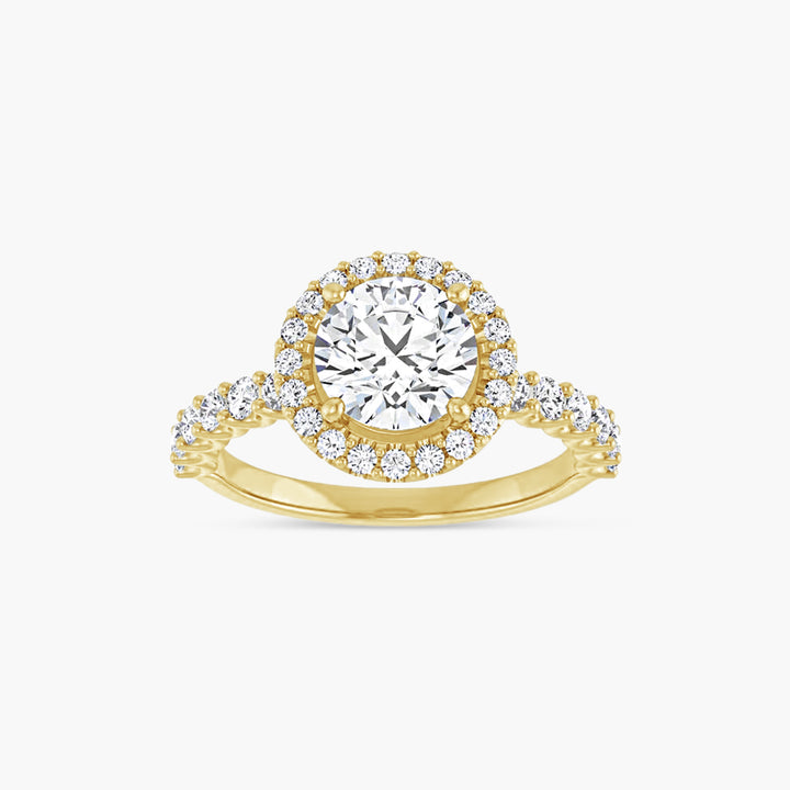 The Halo-Style Azariah Yellow Gold
