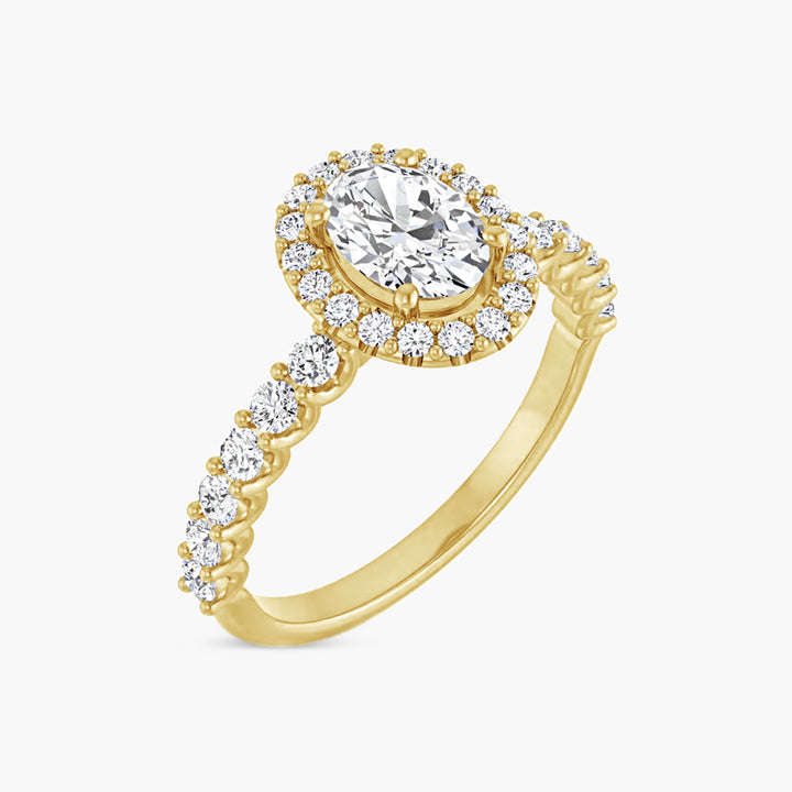 The Halo-Style Azariah Oval Yellow Gold