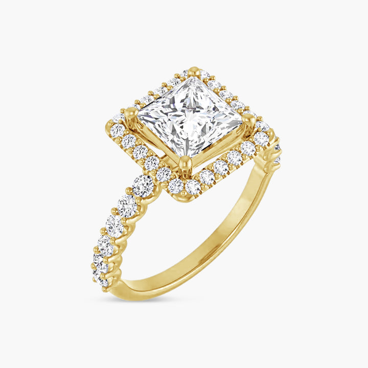 The Halo-Style Azariah Square Yellow Gold