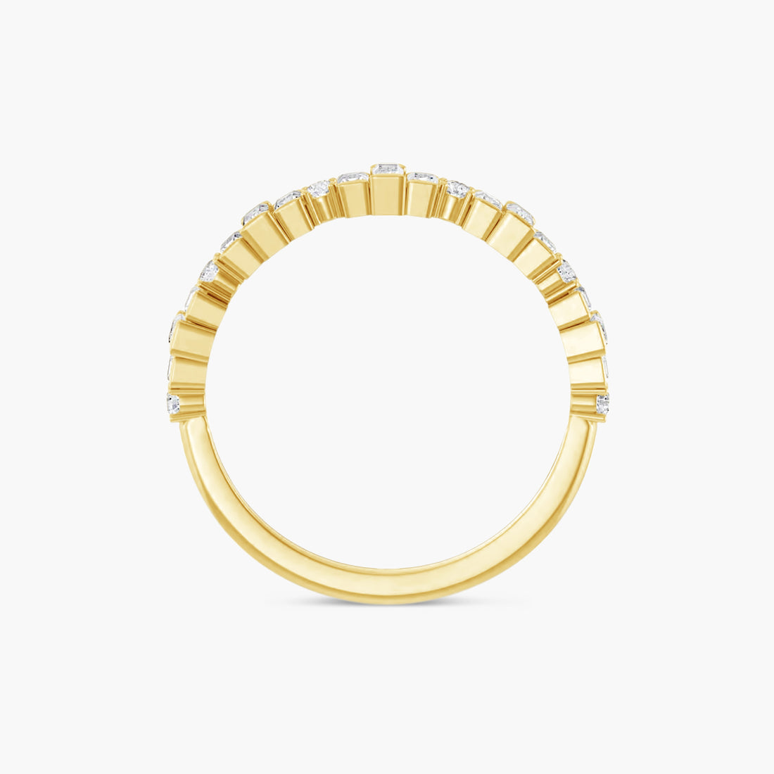 Baguette & Round Lab-Grown Diamond Anniversary Band