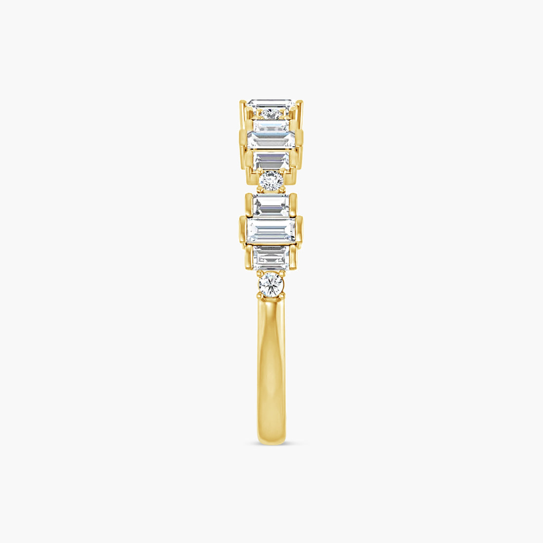 Baguette & Round Lab-Grown Diamond Anniversary Band