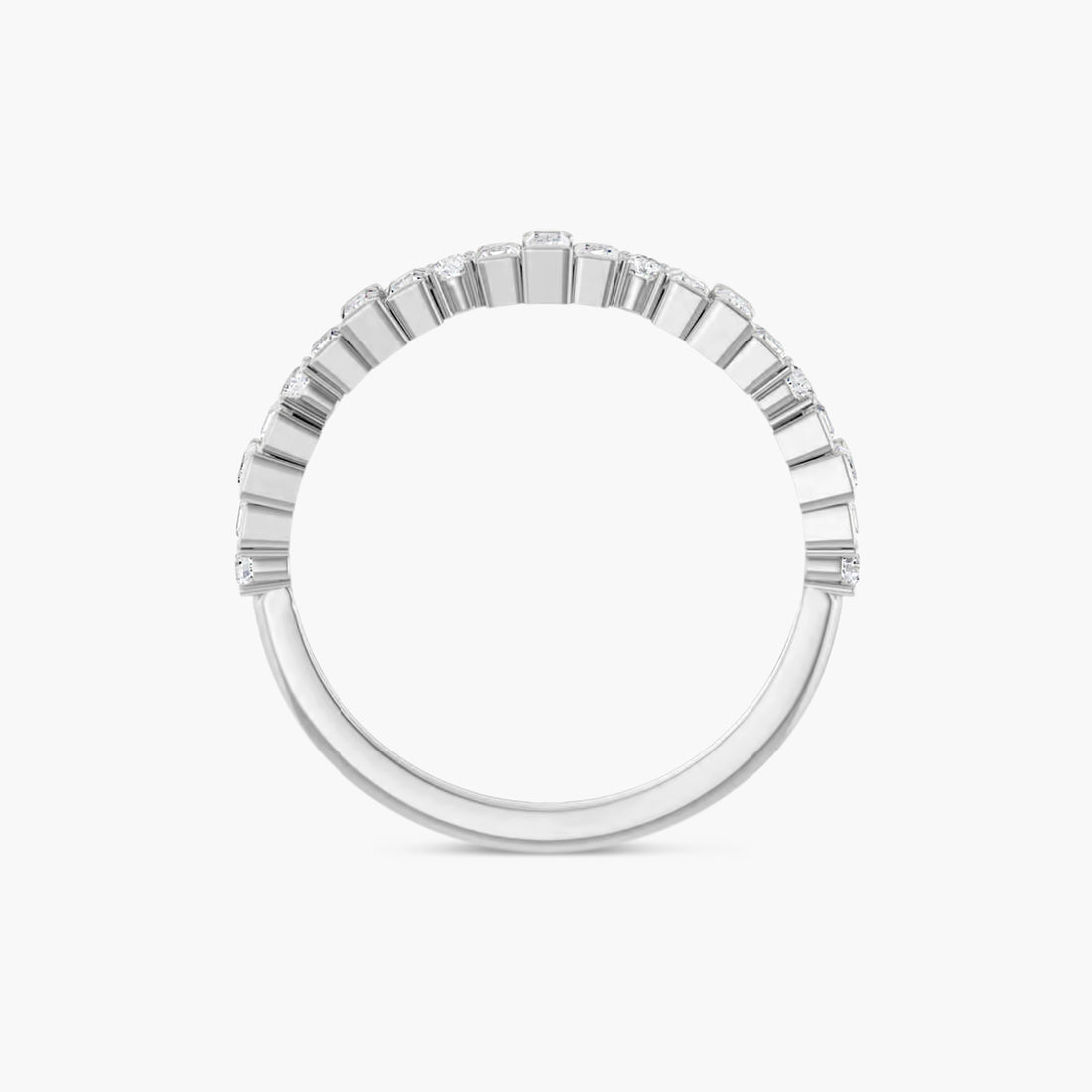 Baguette & Round Lab-Grown Diamond Anniversary Band