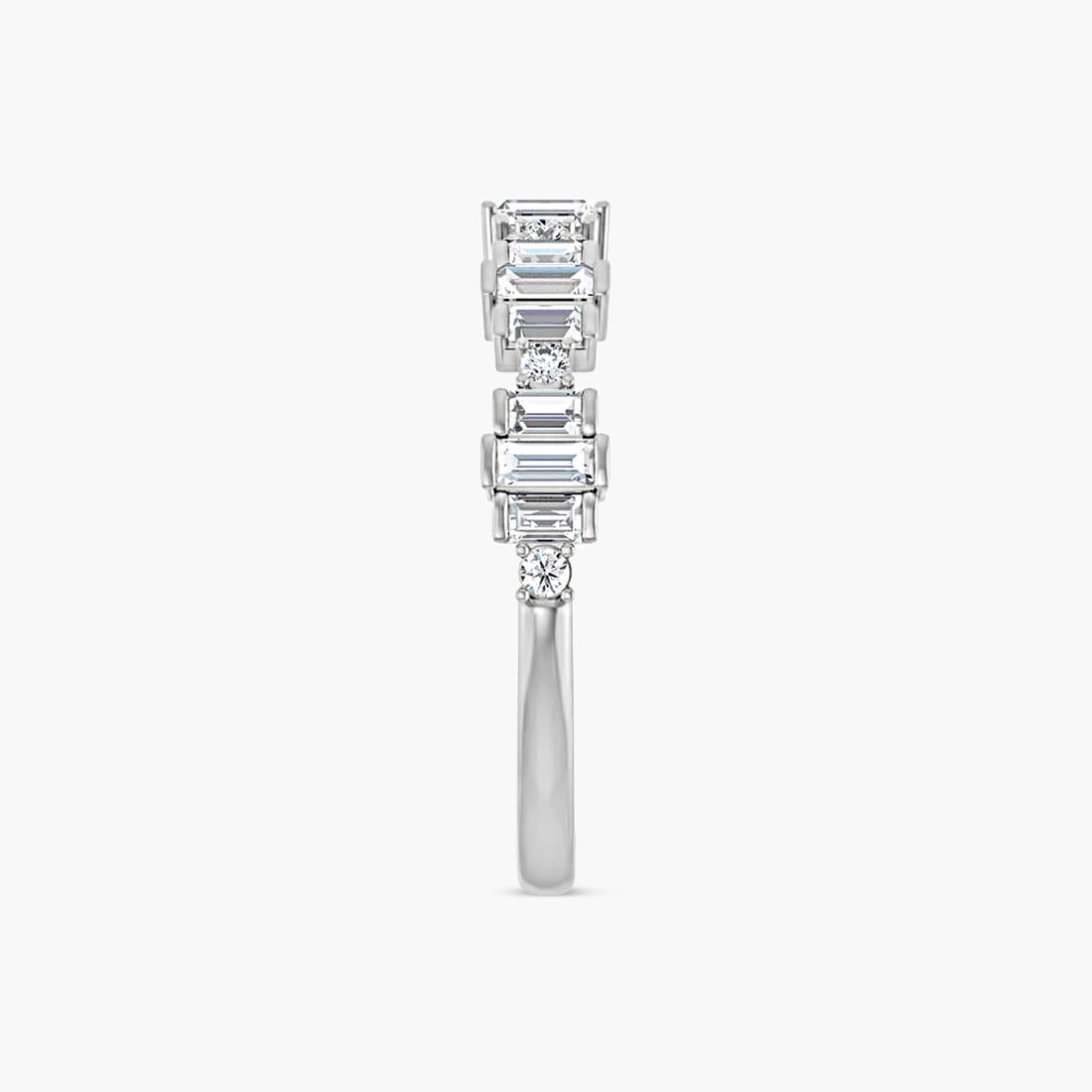Baguette & Round Lab-Grown Diamond Anniversary Band