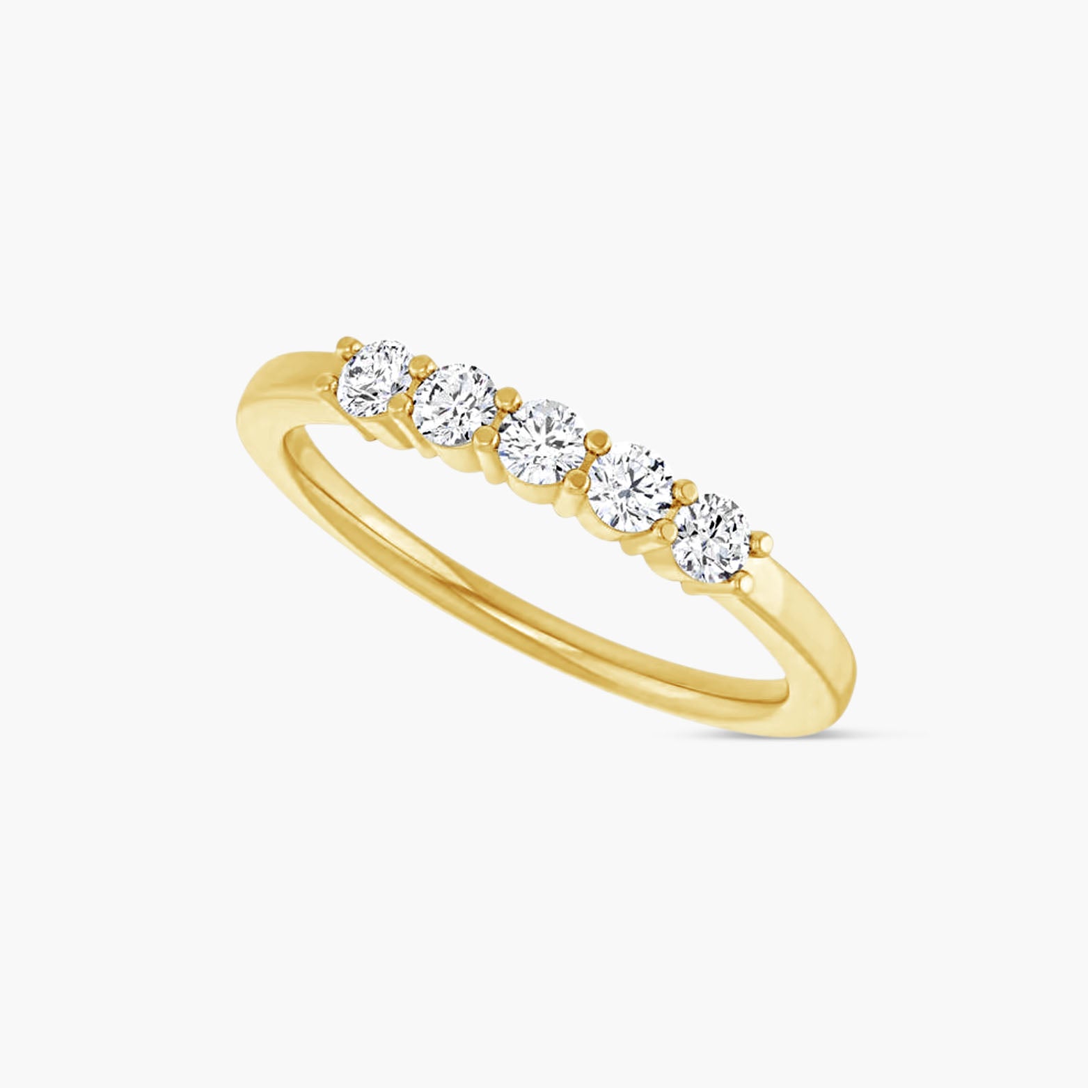 Round Five-Stone Anniversary Band