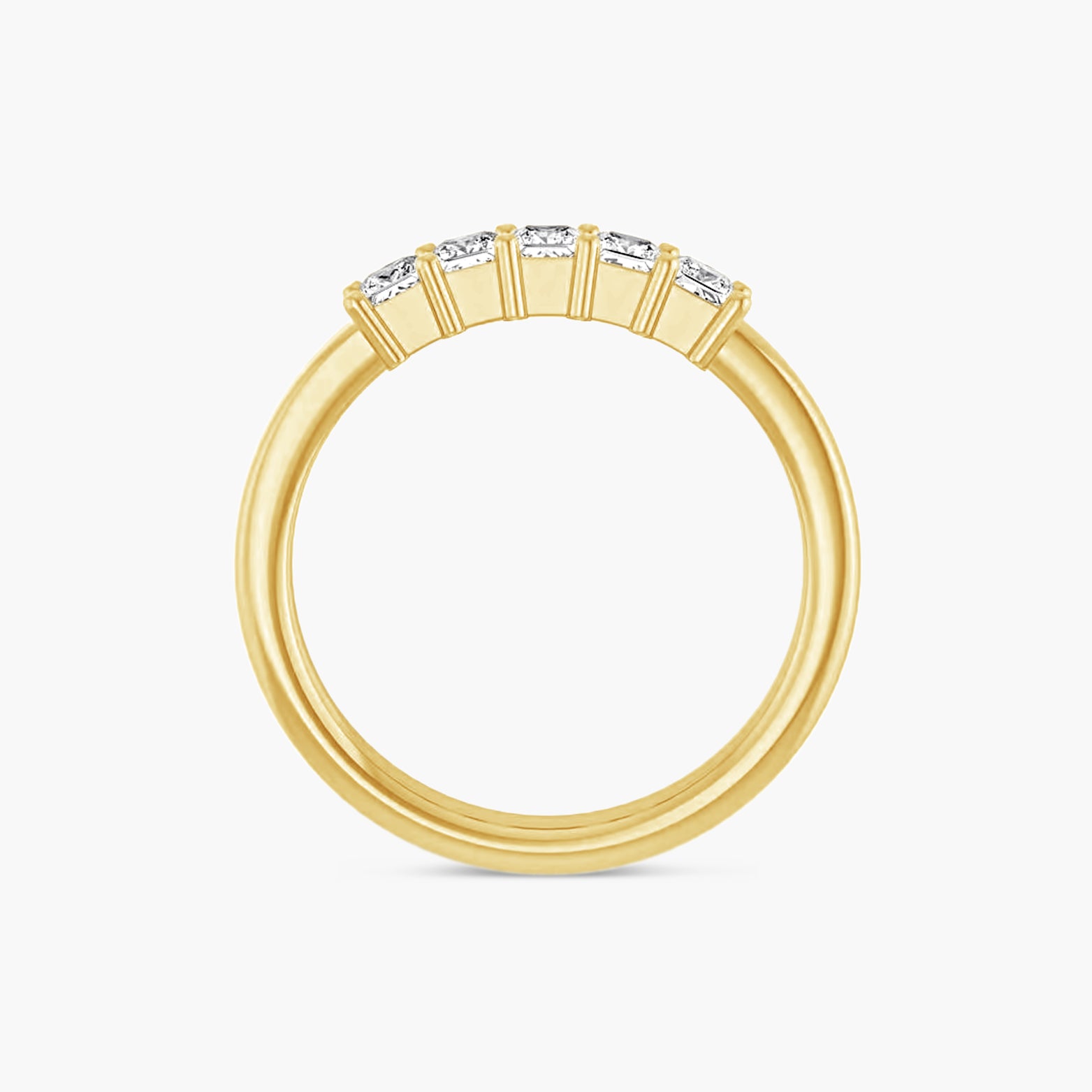 Square Five-Stone Anniversary Band