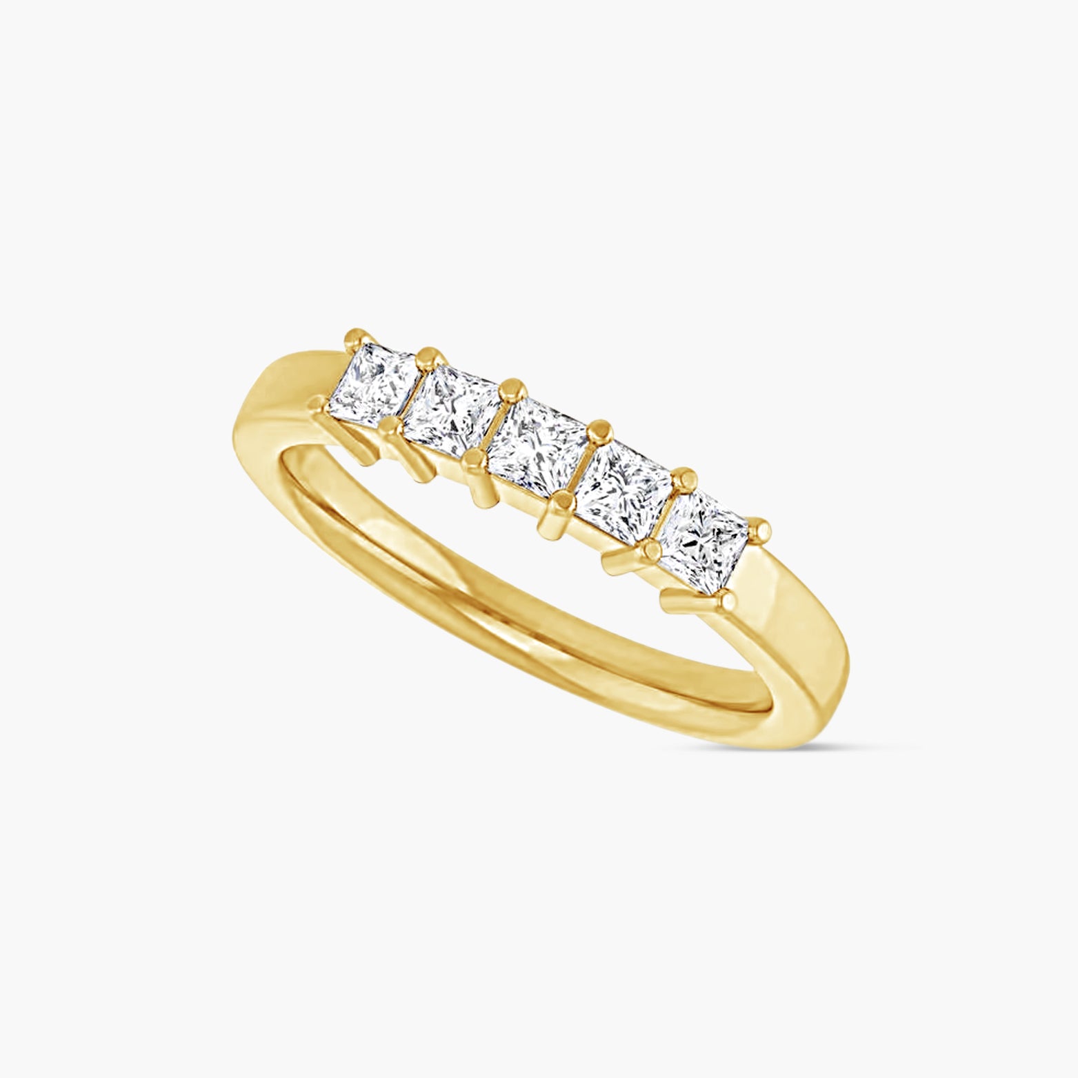 Square Five-Stone Anniversary Band