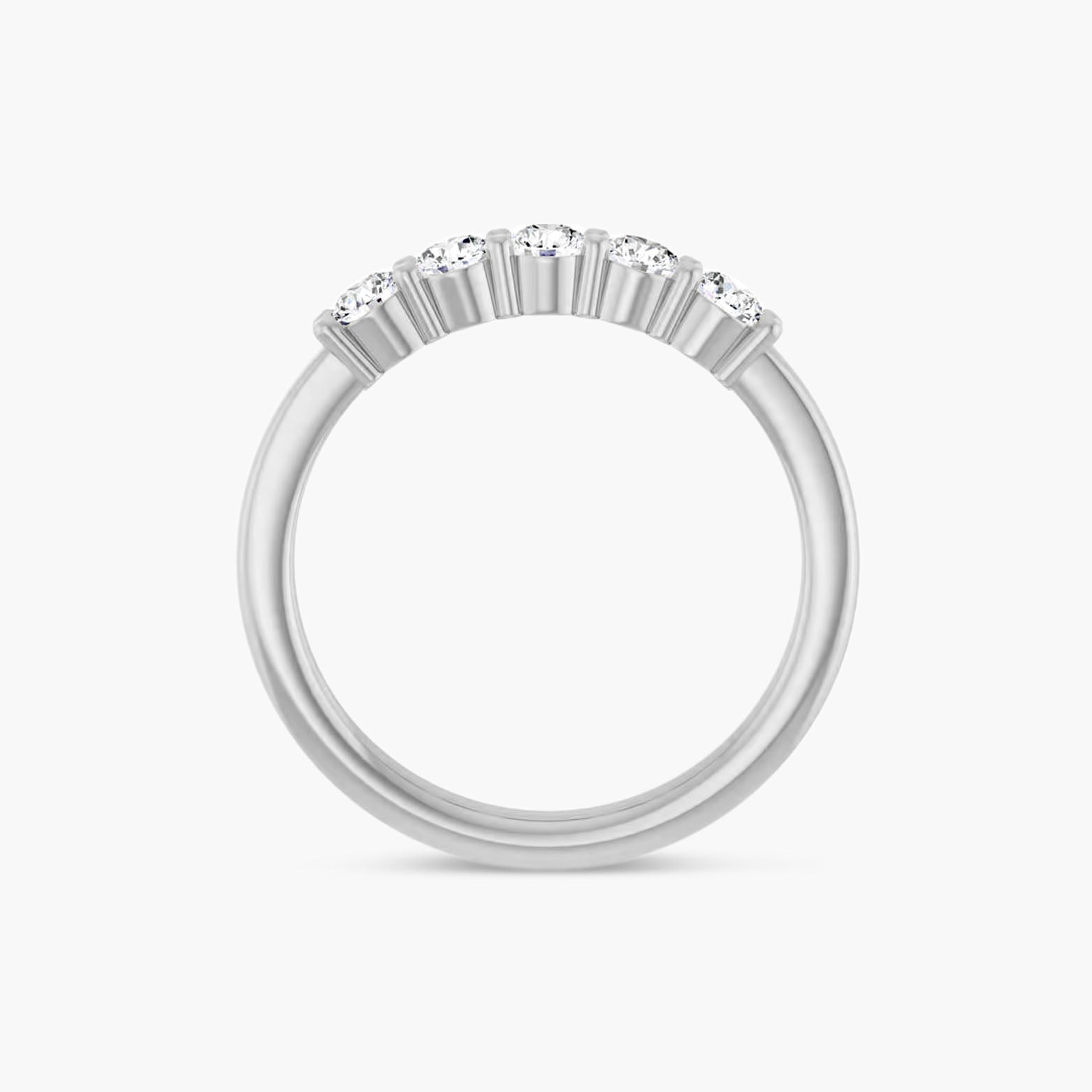 Round Five-Stone Anniversary Band