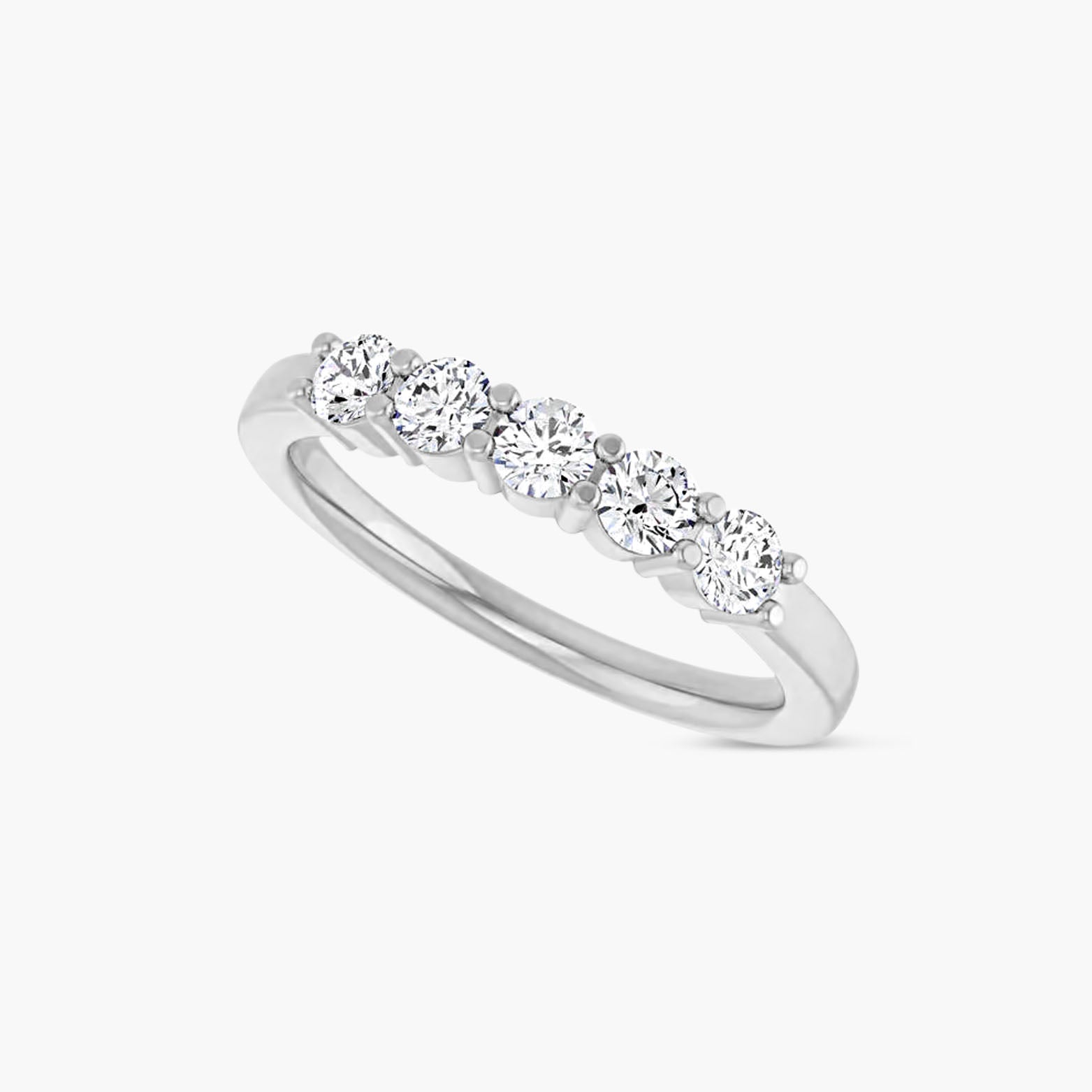 Round Five-Stone Anniversary Band