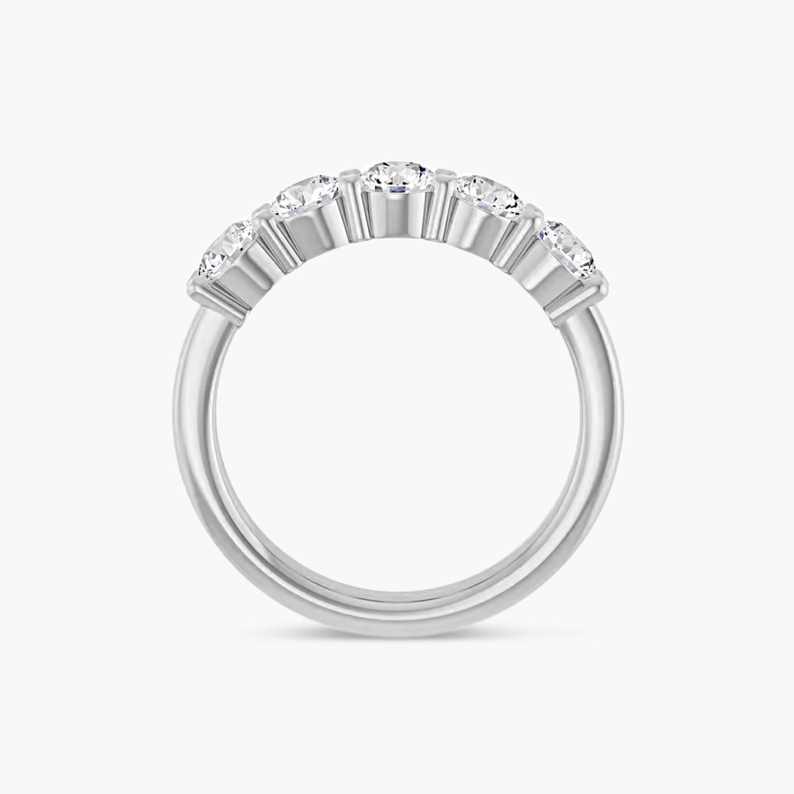 Round Five-Stone Anniversary Band