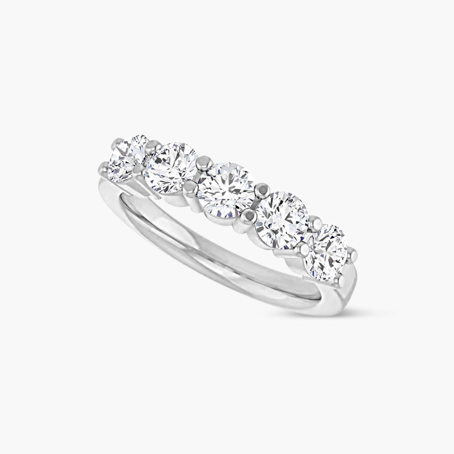 Round Five-Stone Anniversary Band