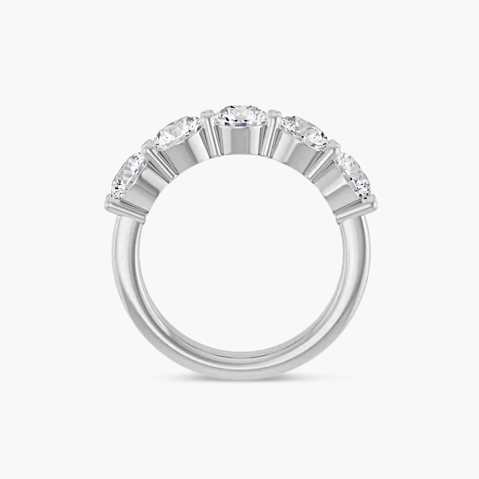 Round Five-Stone Anniversary Band