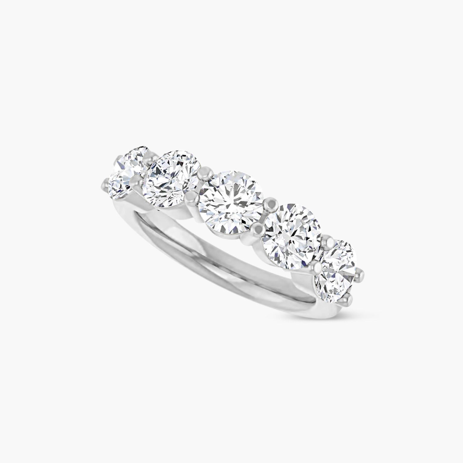 Round Five-Stone Anniversary Band