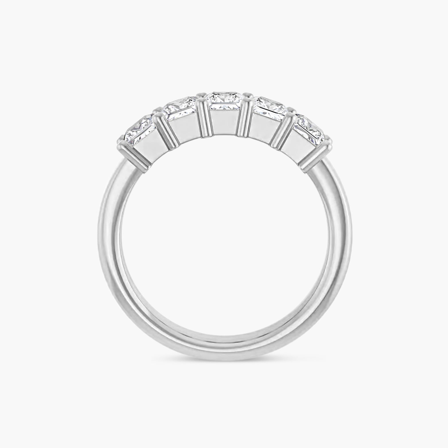 Square Five-Stone Anniversary Band