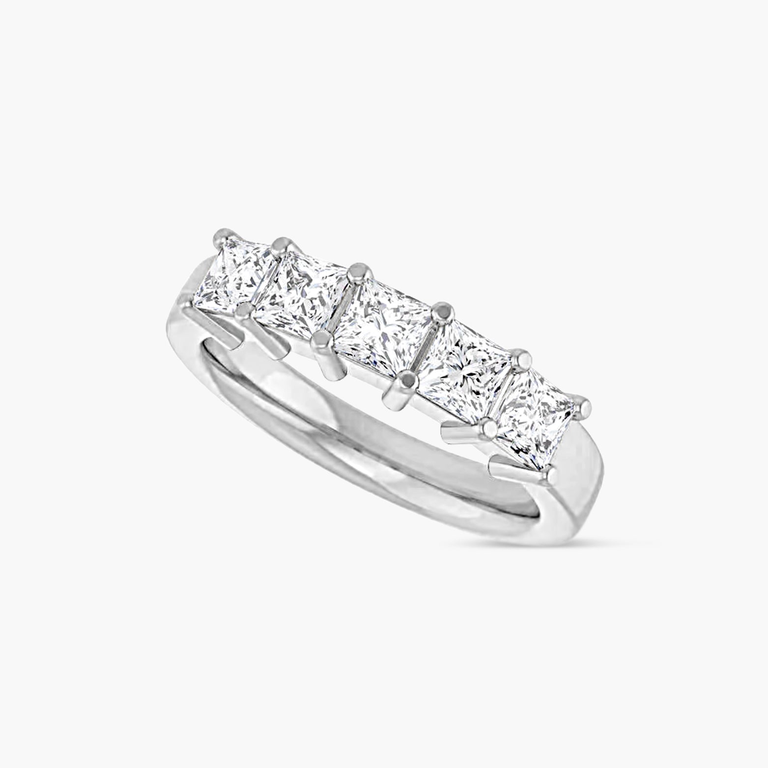 Square Five-Stone Anniversary Band