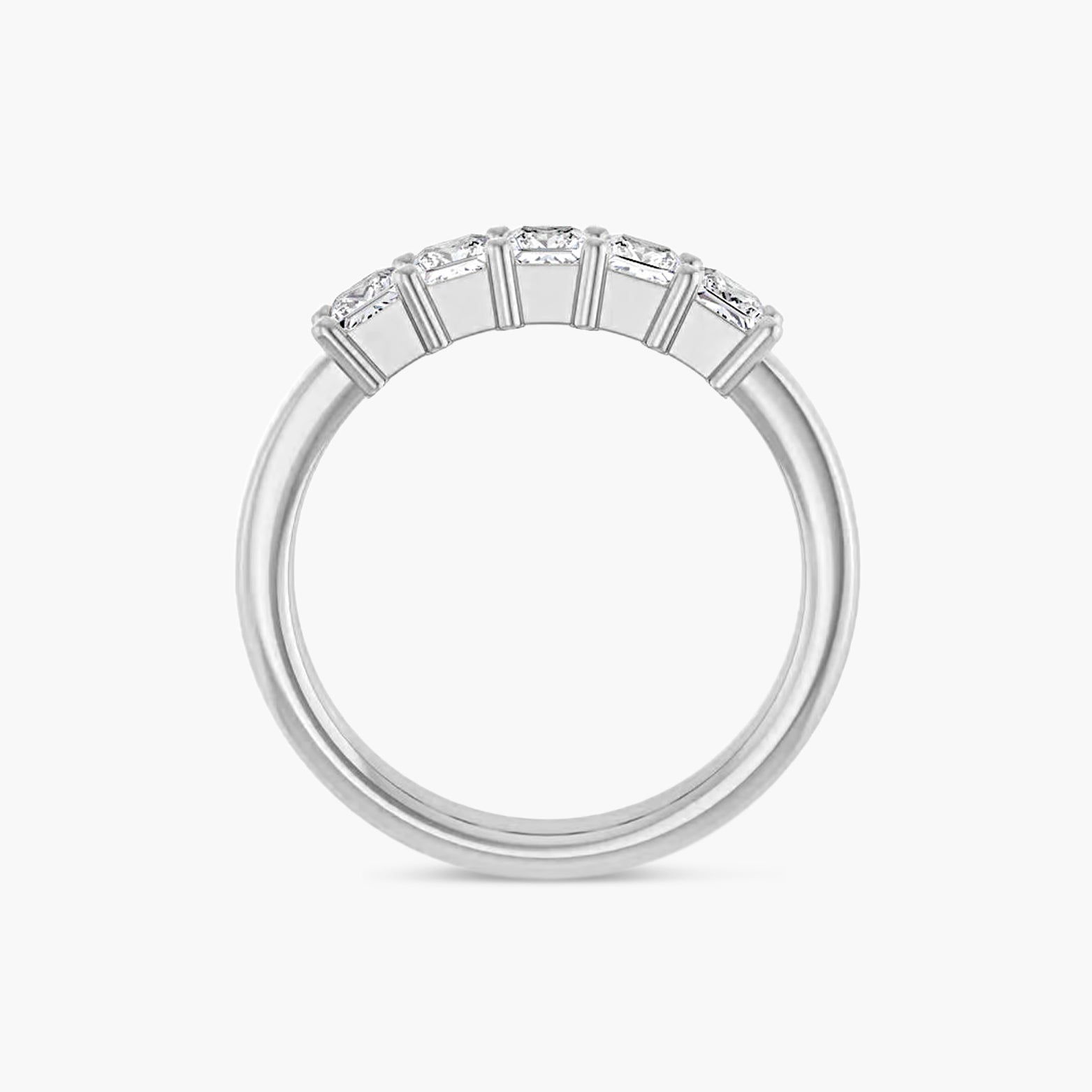 Square Five-Stone Anniversary Band