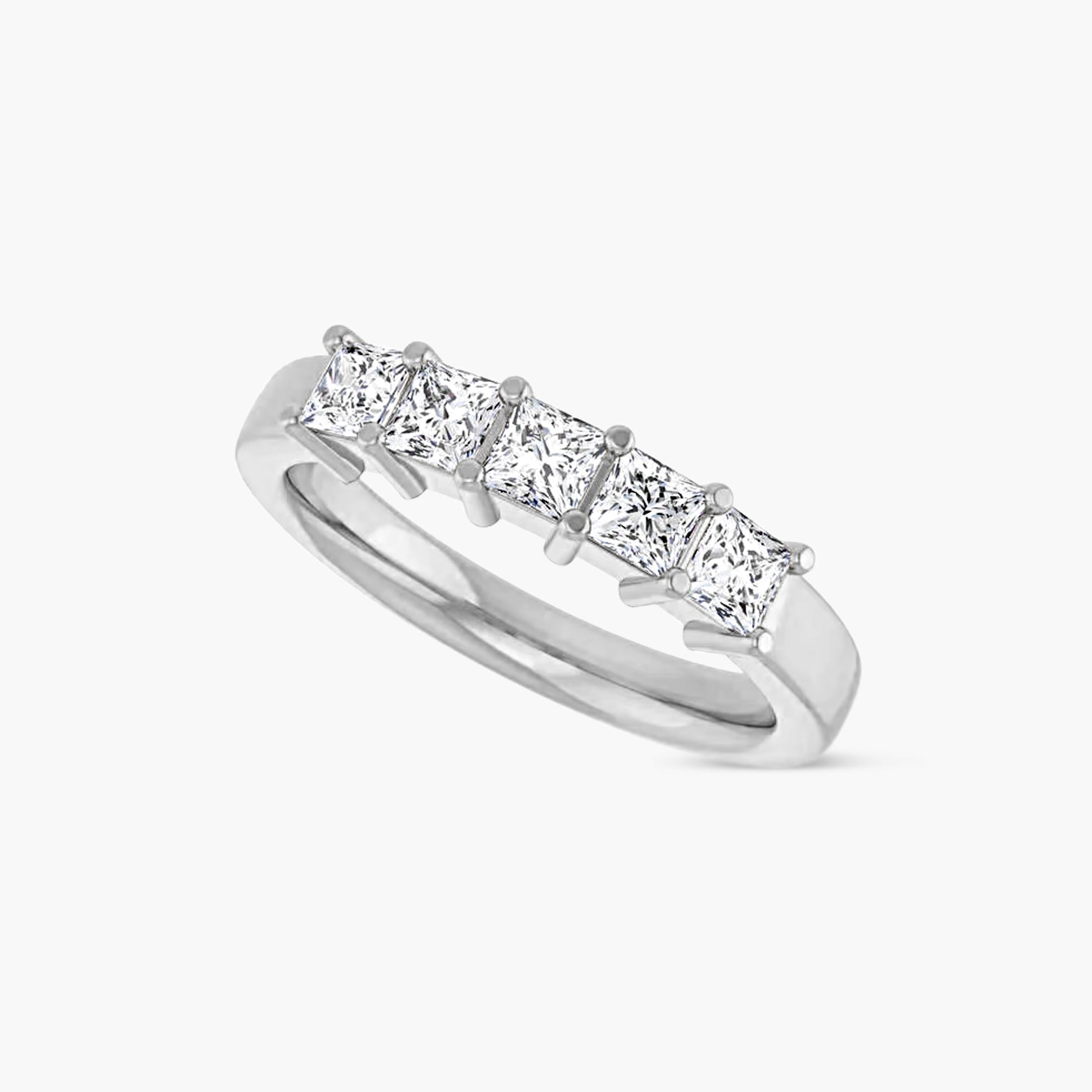 Square Five-Stone Anniversary Band