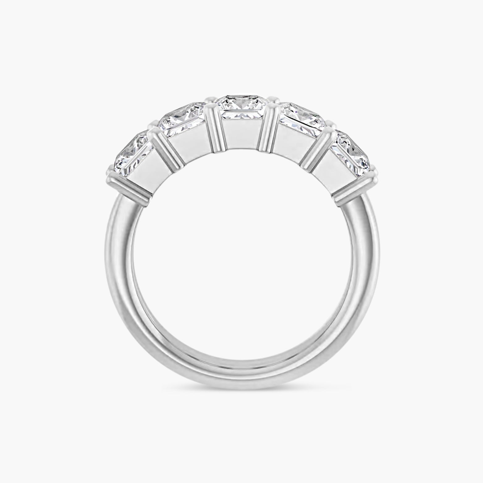 Square Five-Stone Anniversary Band