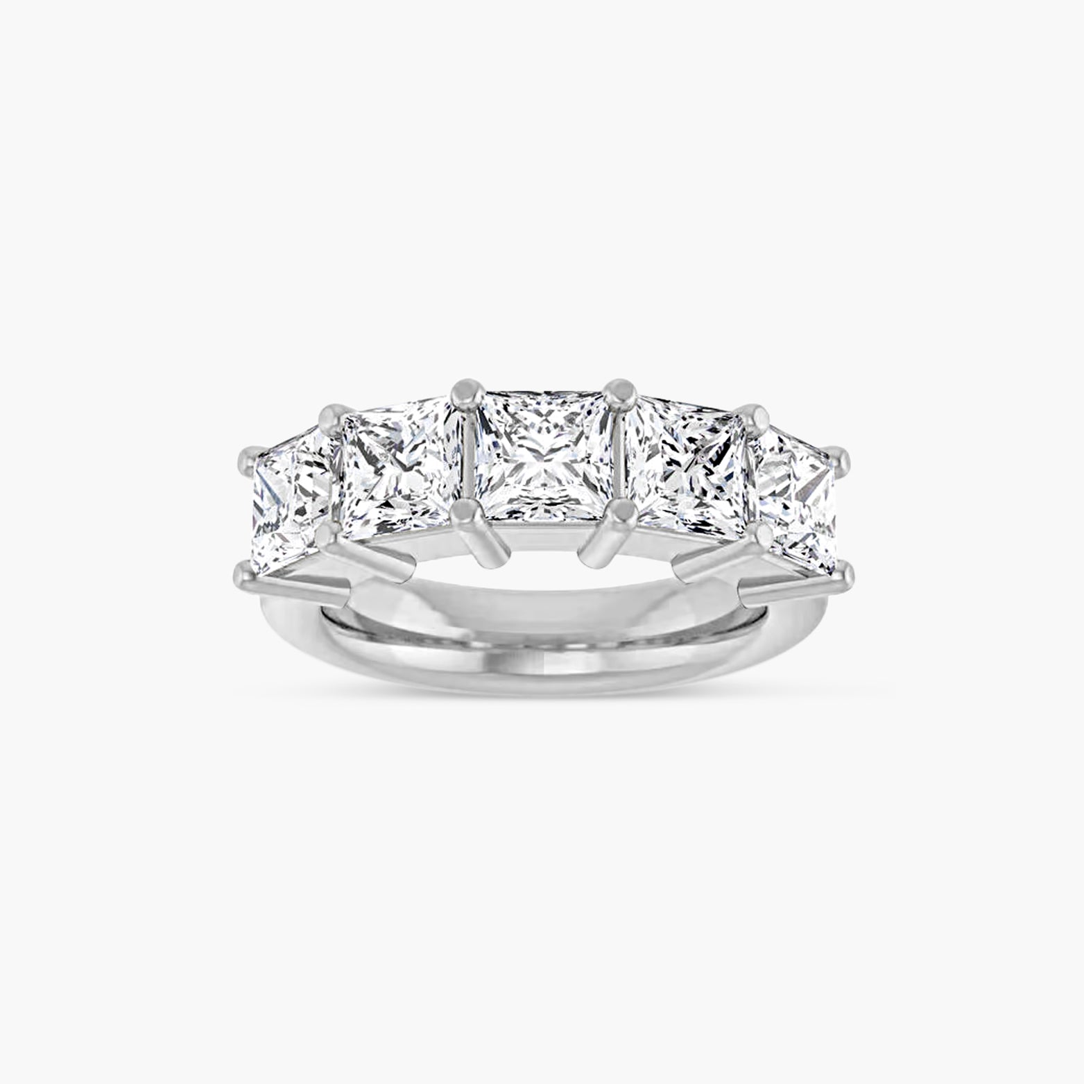 Square Five-Stone Anniversary Band