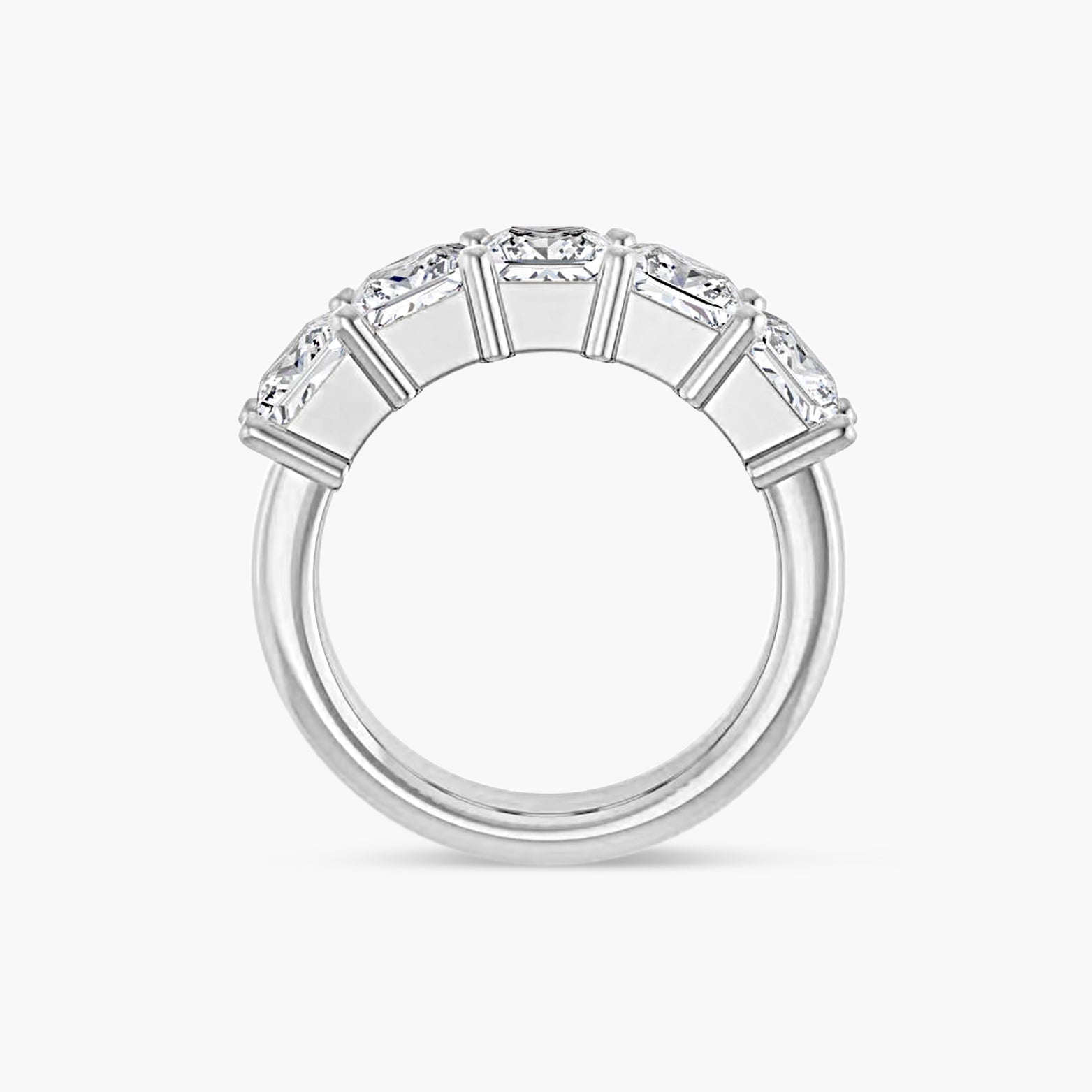 Square Five-Stone Anniversary Band