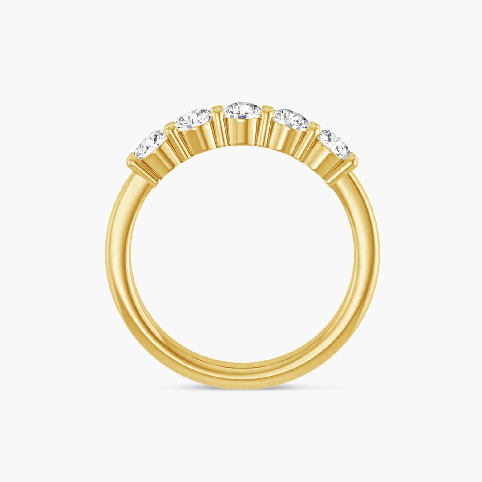 Round Five-Stone Anniversary Band