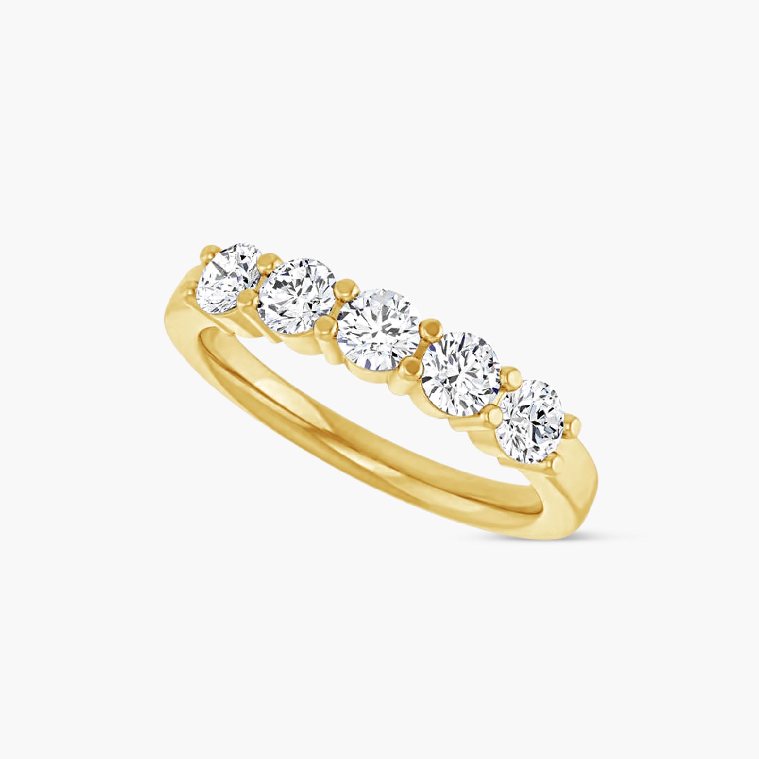 Round Five-Stone Anniversary Band