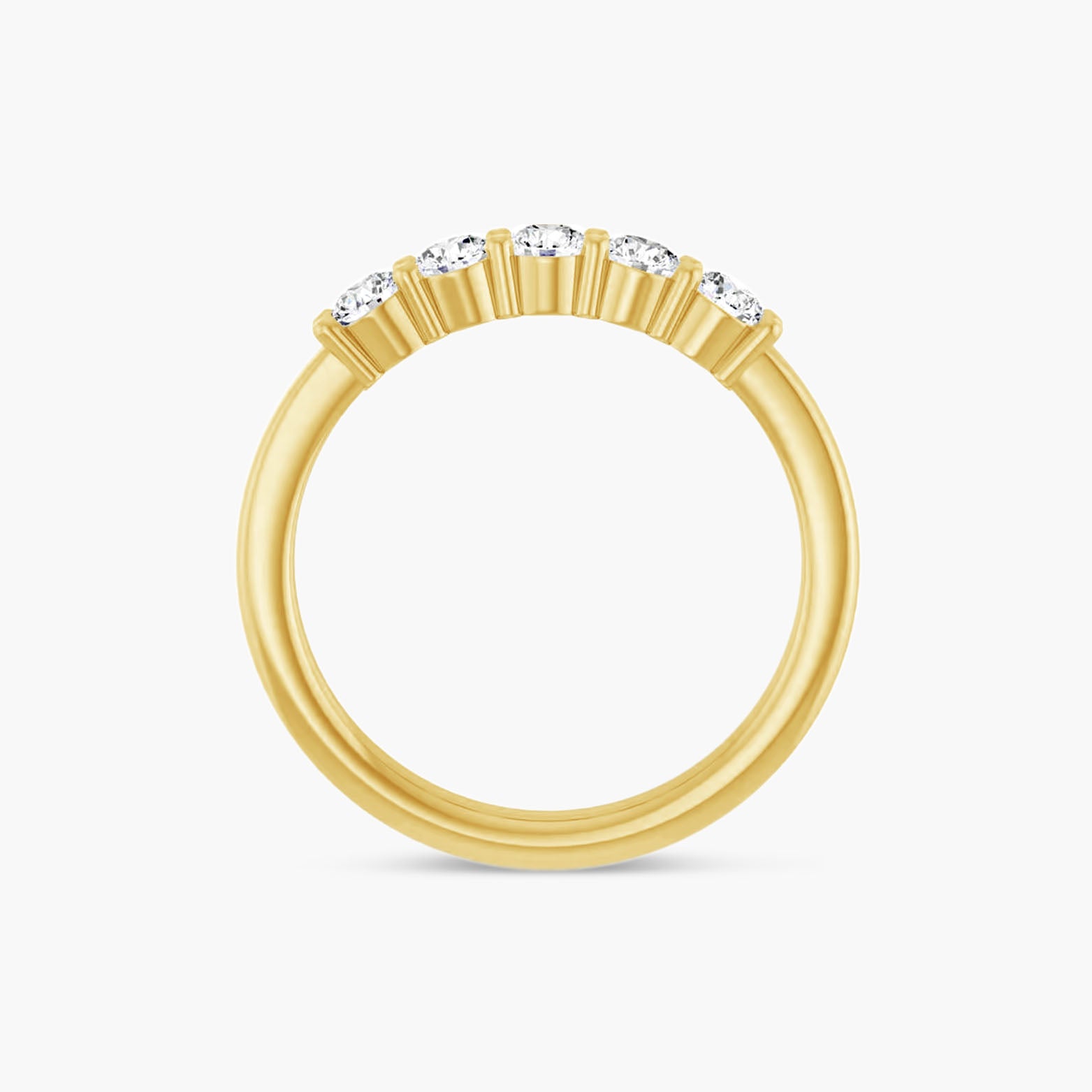 Round Five-Stone Anniversary Band