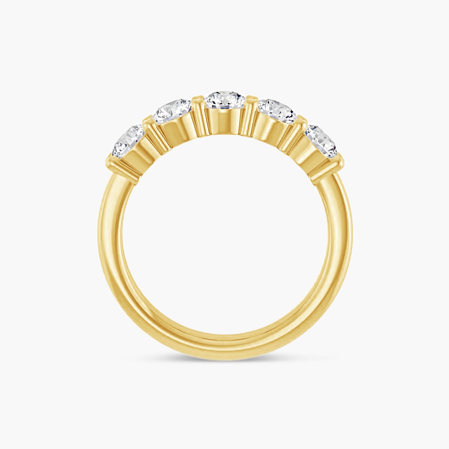 Round Five-Stone Anniversary Band