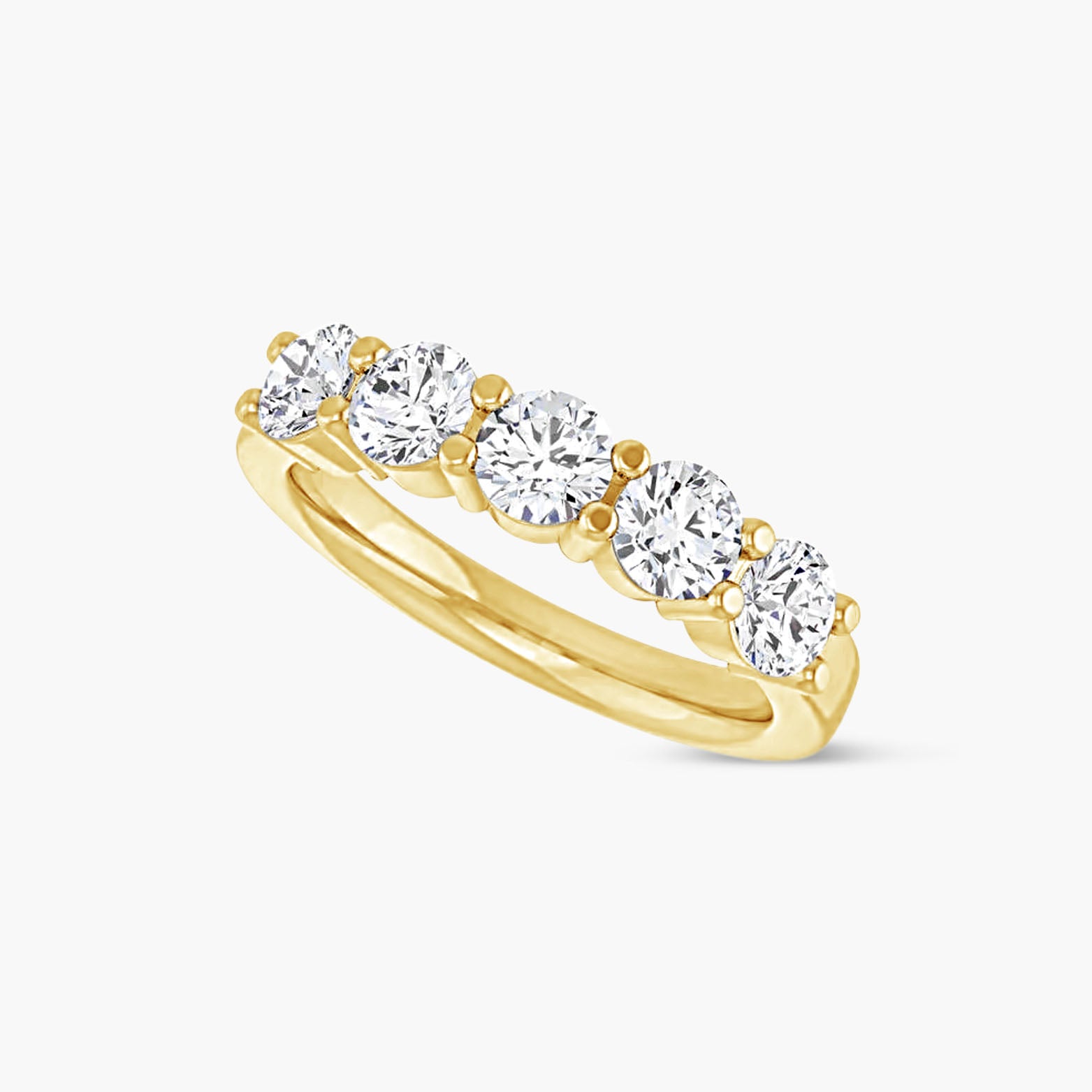 Round Five-Stone Anniversary Band