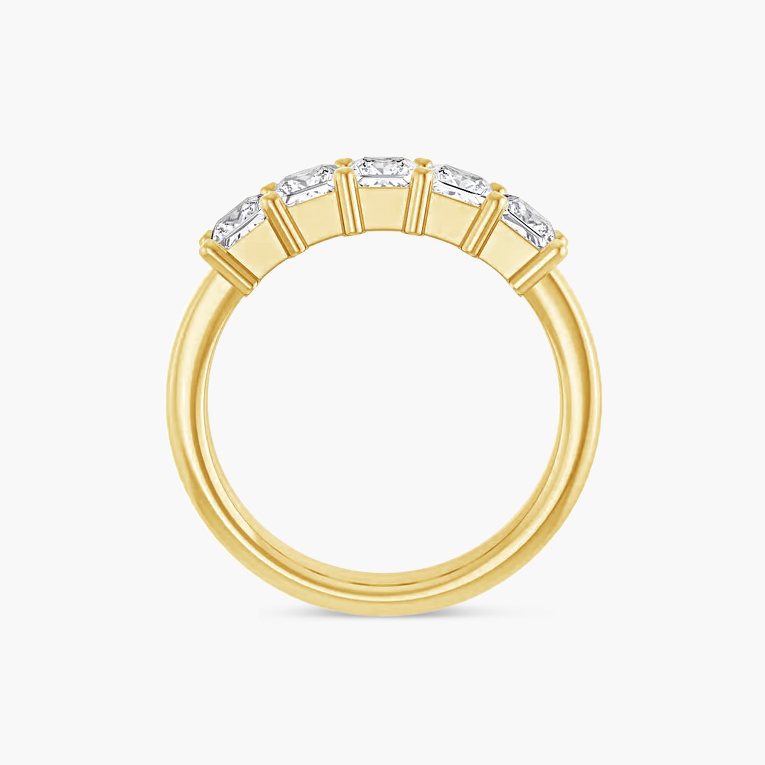 Square Five-Stone Anniversary Band