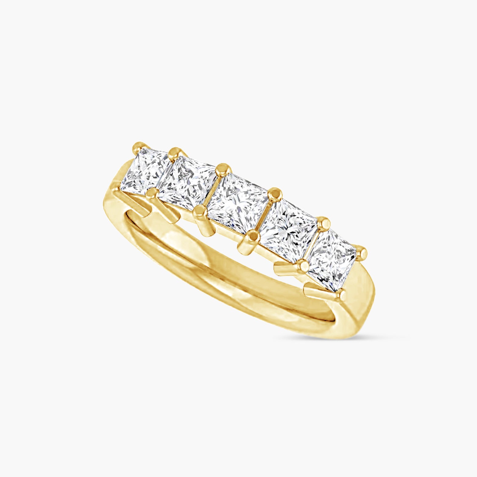 Square Five-Stone Anniversary Band