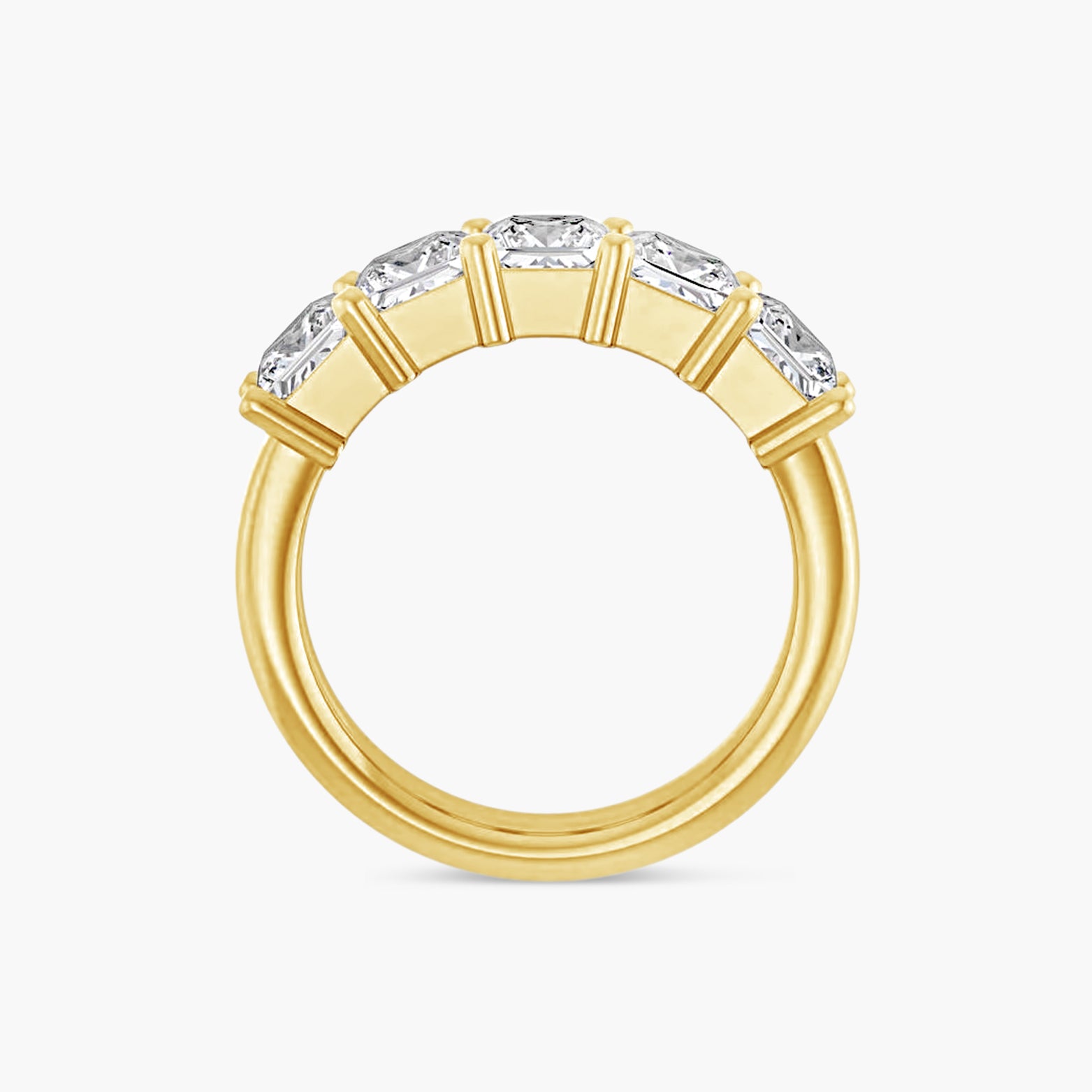 Square Five-Stone Anniversary Band