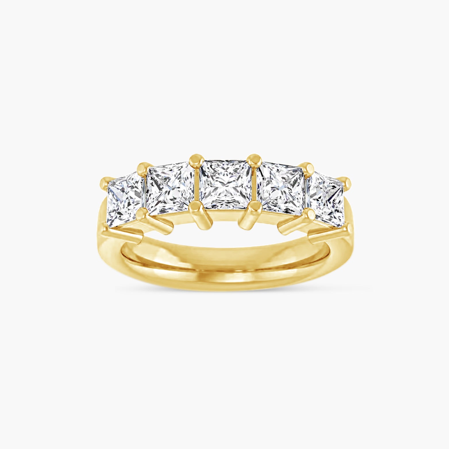 Square Five-Stone Anniversary Band