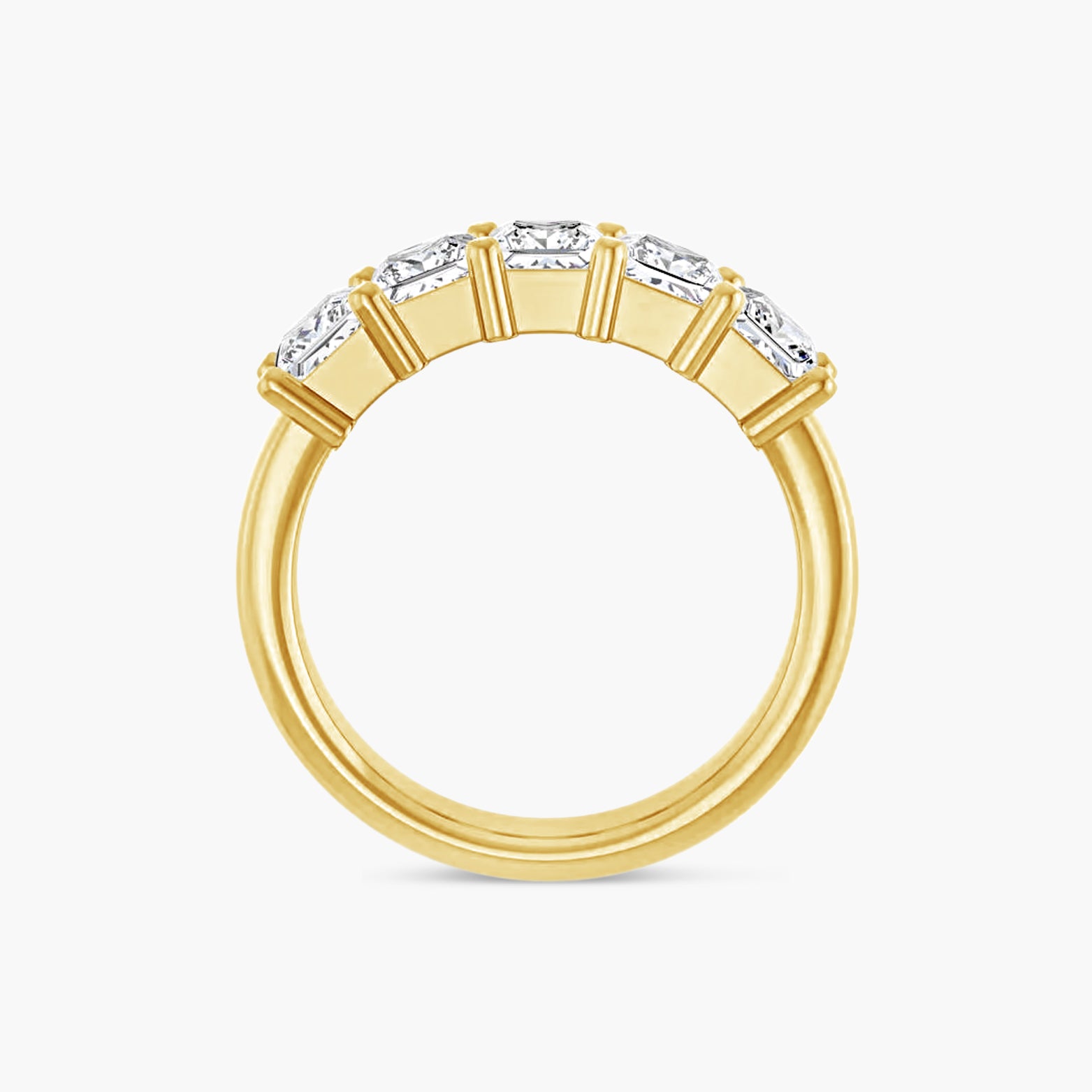 Square Five-Stone Anniversary Band