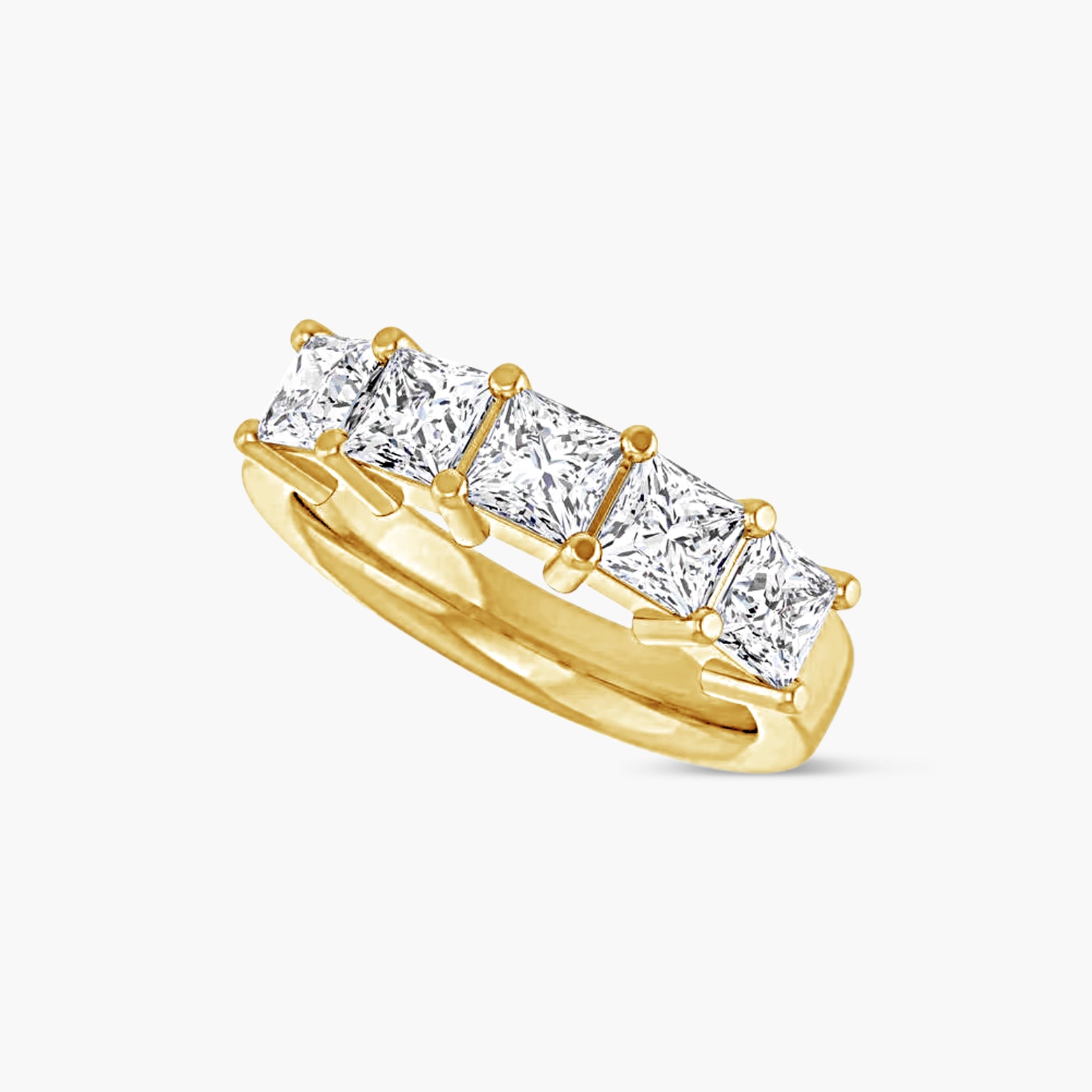 Square Five-Stone Anniversary Band