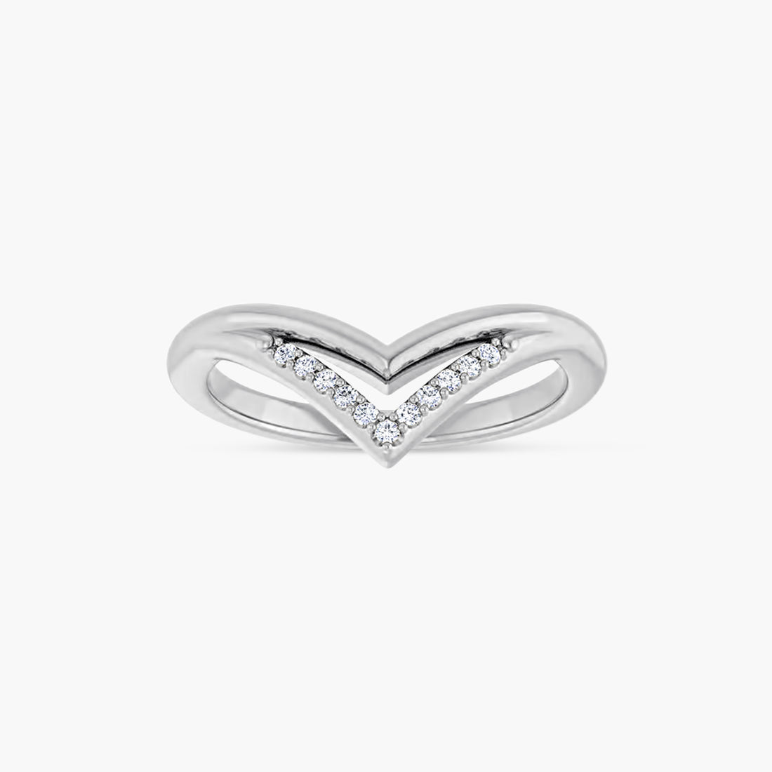 .04 CTW Natural Diamond Contour Band