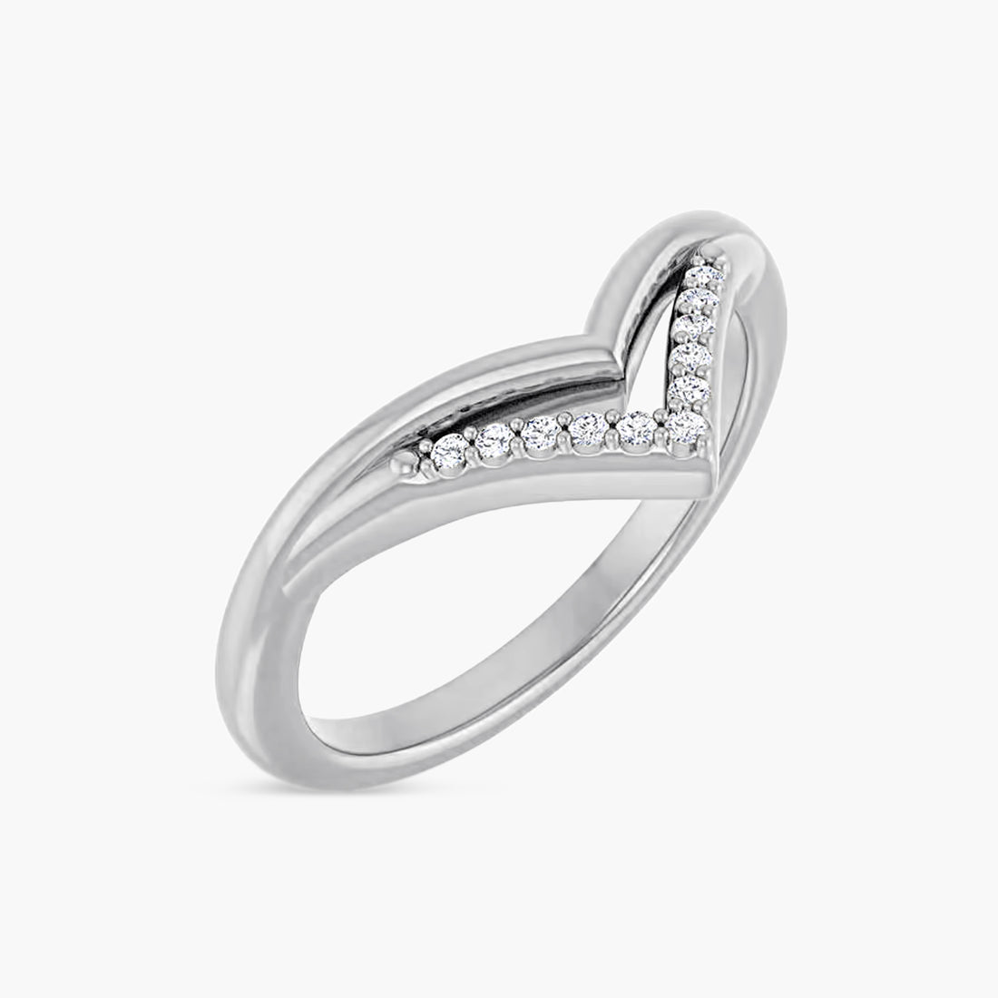 .04 CTW Natural Diamond Contour Band