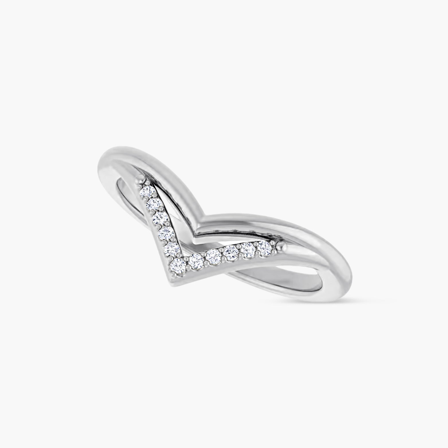 .04 CTW Natural Diamond Contour Band