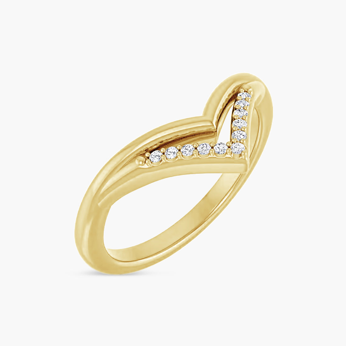 .04 CTW Natural Diamond Contour Band