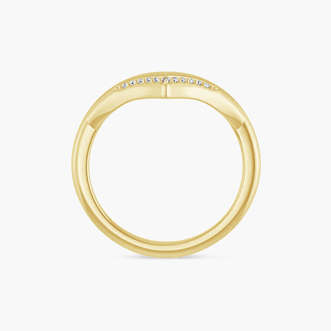 .04 CTW Natural Diamond Contour Band