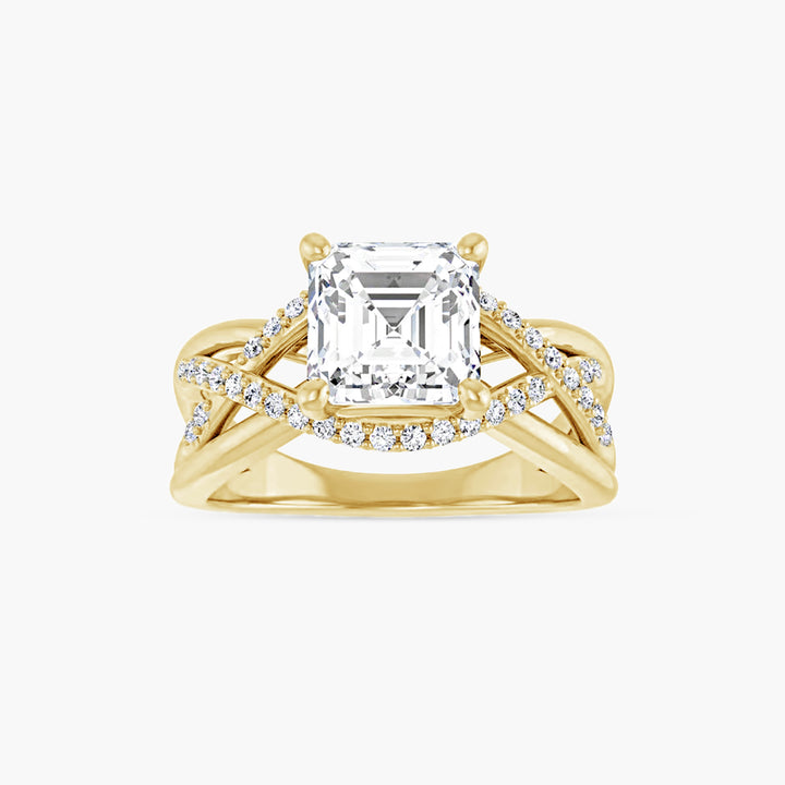 The Accented Liv Asscher Yellow Gold