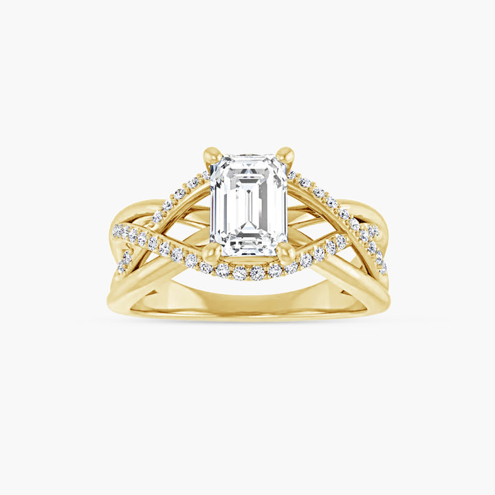 The Accented Liv Emerald Yellow Gold