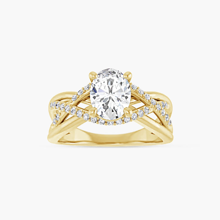 The Accented Liv Oval Yellow Gold