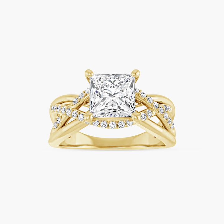 The Accented Liv Square Yellow Gold