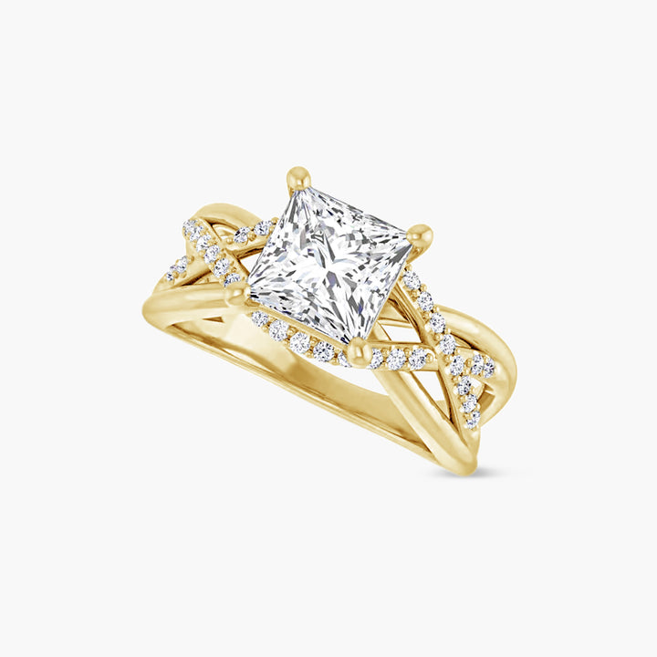 The Accented Liv Square Yellow Gold