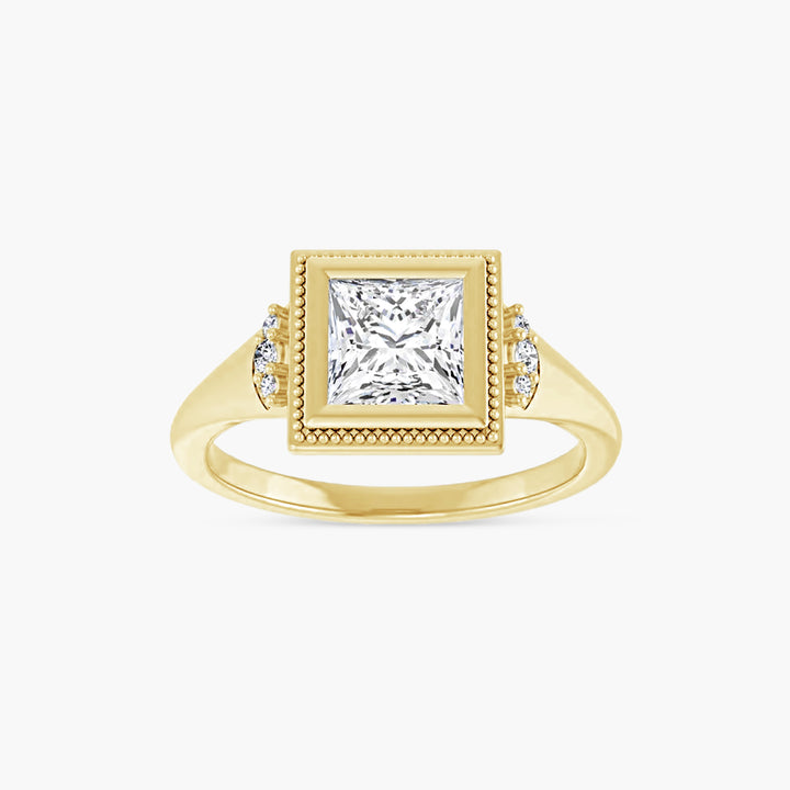 The Bezel-Set Tessa Square Yellow Gold