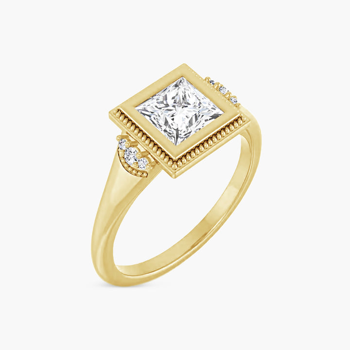 The Bezel-Set Tessa Square Yellow Gold