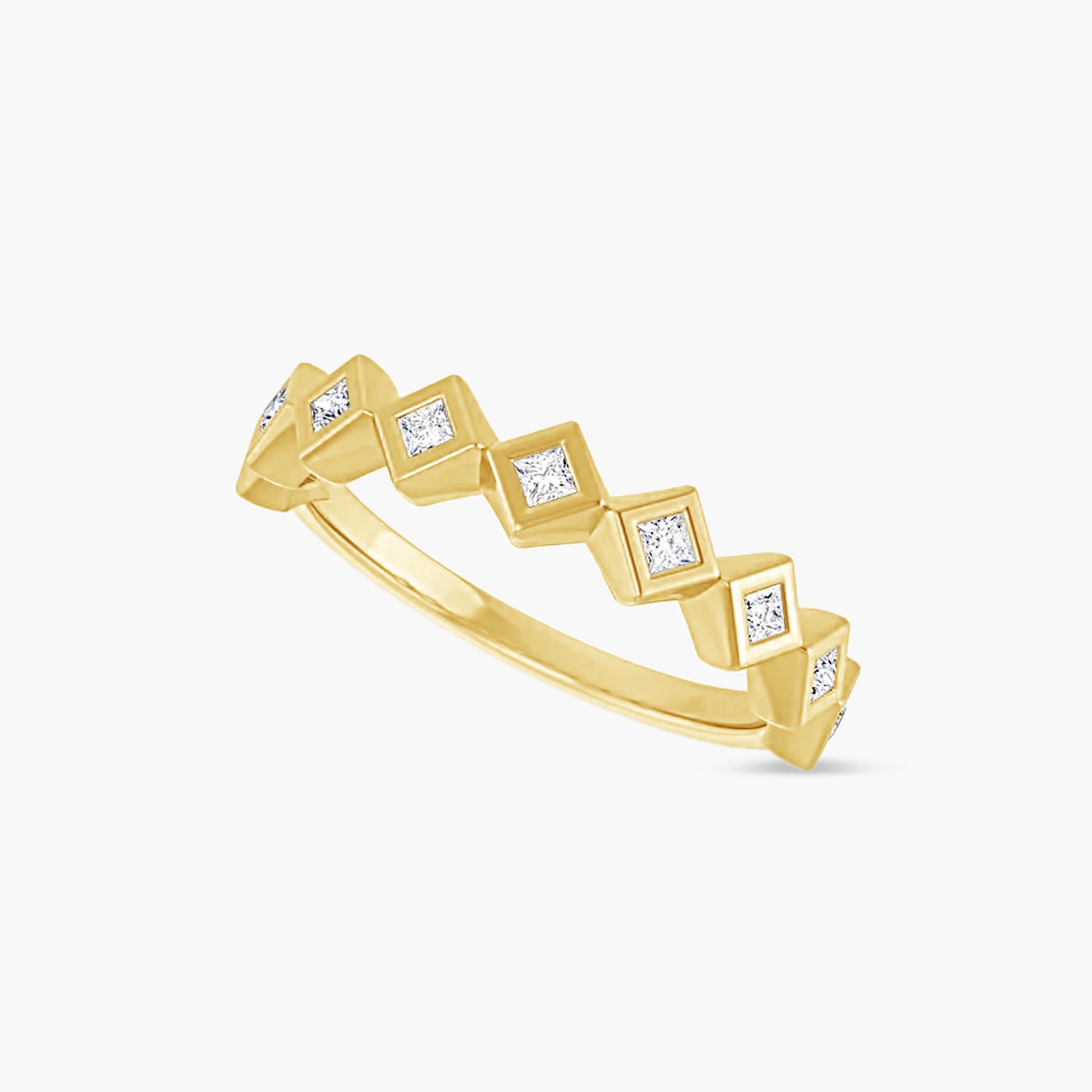 Square Bezel-Set Anniversary Band